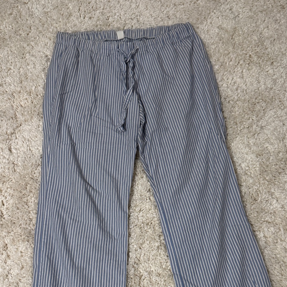 Striped Blue Women Pajama Pants